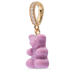 Crystal Haze Nostalgia bear Pave privjesak - Mauve