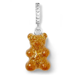 Crystal Haze Nostalgia bear earring - 24K silver