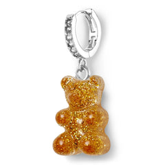 Crystal Haze Nostalgia bear earring - 24K silver