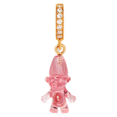 Crystal Haze Norwegian Lucky Troll Pave privjesak - Bubblegum Pink