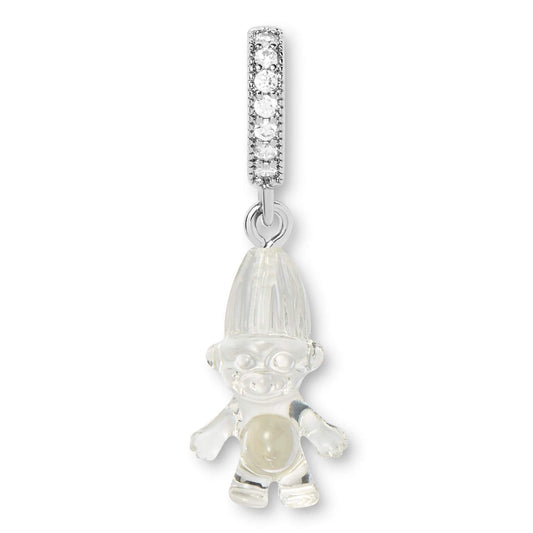 Crystal Haze Norwegian Lucky Troll Pave privjesak - Ice srebrni