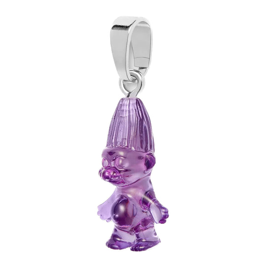 Crystal Haze Norwegian Lucky Troll privjesak - Plum srebrni