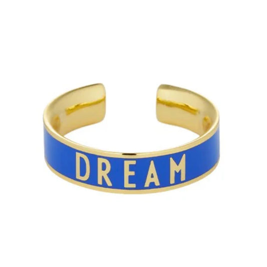 Design Letters Ring Blue Dream - adjustable