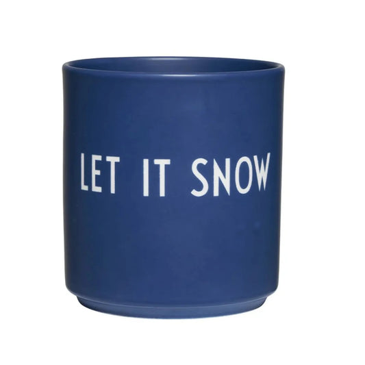 Design Letters Šalica - Let It Snow blue