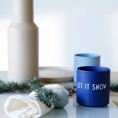 Design Letters Šalica - Let It Snow blue