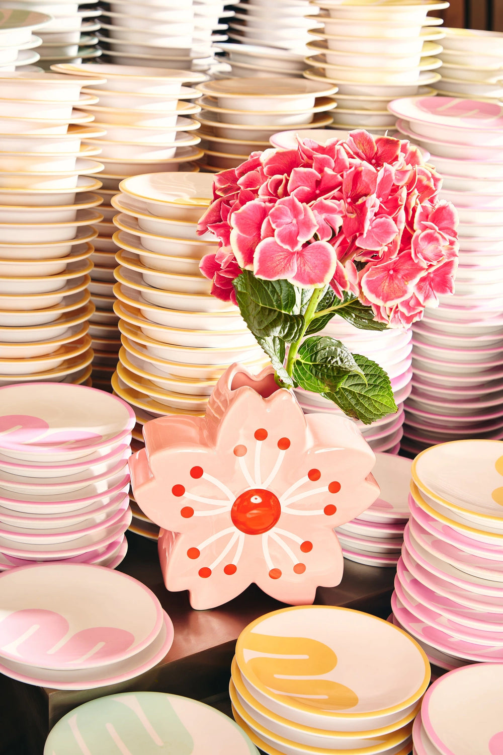 Fluid Market Cherry Blossom Ceramic Vase - in situ