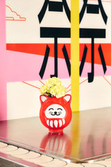 Fluid Market Daruma Ceramic Vase - in situ