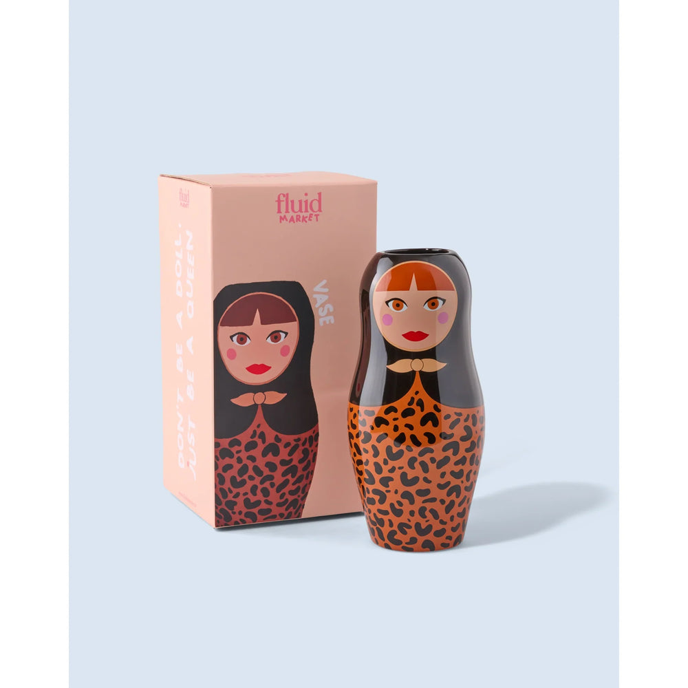 Fluid Market Keramička vaza Leopard Doll - kućni dekor