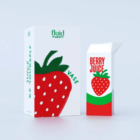 Fluid Market Ceramic Vase Strawberry Juice