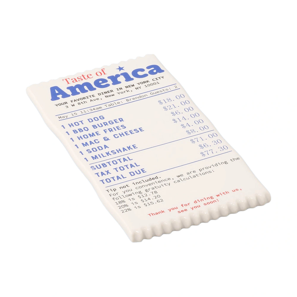 Fluid Market Ticket Ceramic Tray