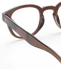 Reading glasses Dark Expresso - temple detail from the inside
