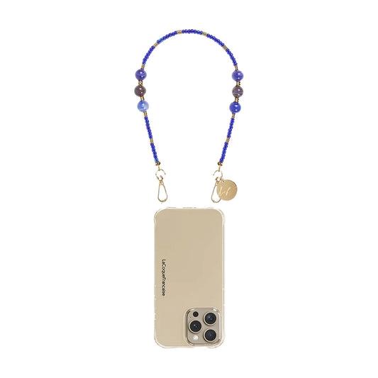 LaCoqueFrancaise Short cell phone chain - Iris Blue