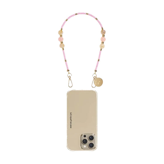 LaCoqueFrancaise Short cell phone chain - Iris Rose