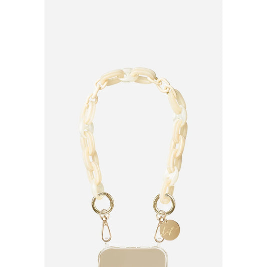 LaCoqueFrancaise Short mobile phone chain - Ambre Beige