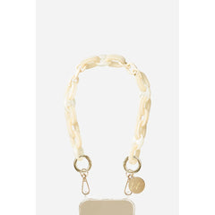 LaCoqueFrancaise Short mobile phone chain - Ambre Beige
