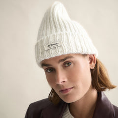 Le Bonnet Pletena kapa Snow - 100% vuna
