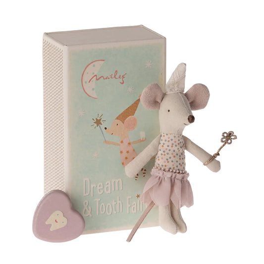 Maileg Tooth fairy with tooth box - pink 