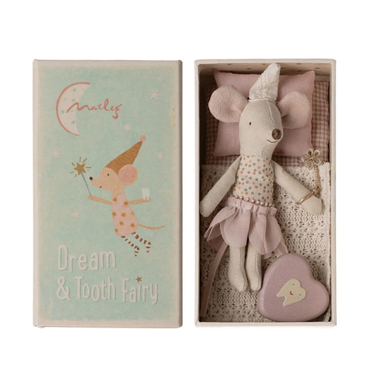 Maileg Tooth fairy with tooth box - pink 