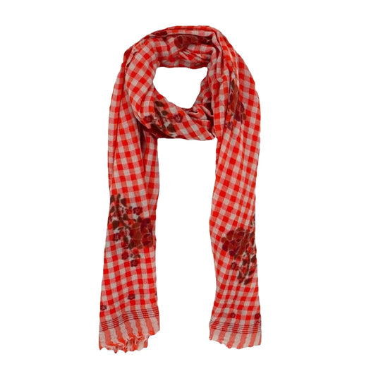 Moismont Wool Scarf N°693 Flowers Poppy Red