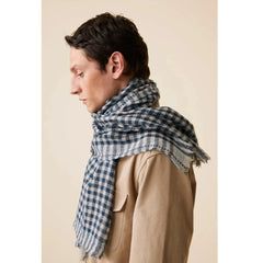 Moismont Wool Scarf N°693 Navy Blue