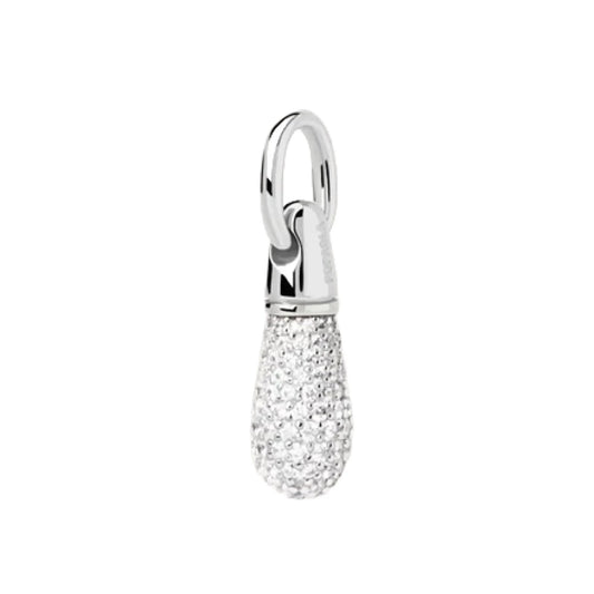 PDPAOLA Drop pendant - Pave silver