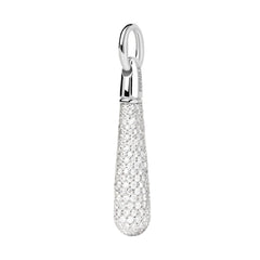 PDPAOLA Drop large pendant - Pave silver