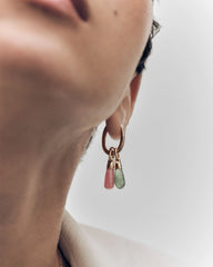 PDPAOLA Jupiter Naušnica Rhodochrosite - mini - na uhu modela