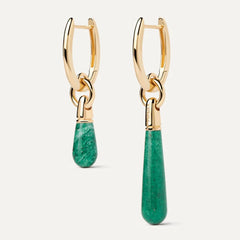 PDPAOLA Jupiter earring - Green Aventurine