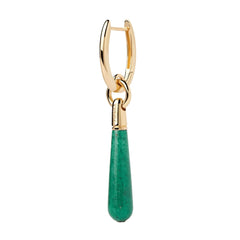 PDPAOLA Jupiter large earring - Green Aventurine