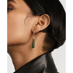 PDPAOLA Jupiter large earring - Green Aventurine