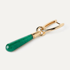 PDPAOLA Jupiter large earring - Green Aventurine