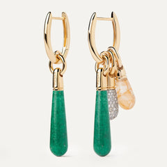 PDPAOLA Jupiter large earring - Green Aventurine