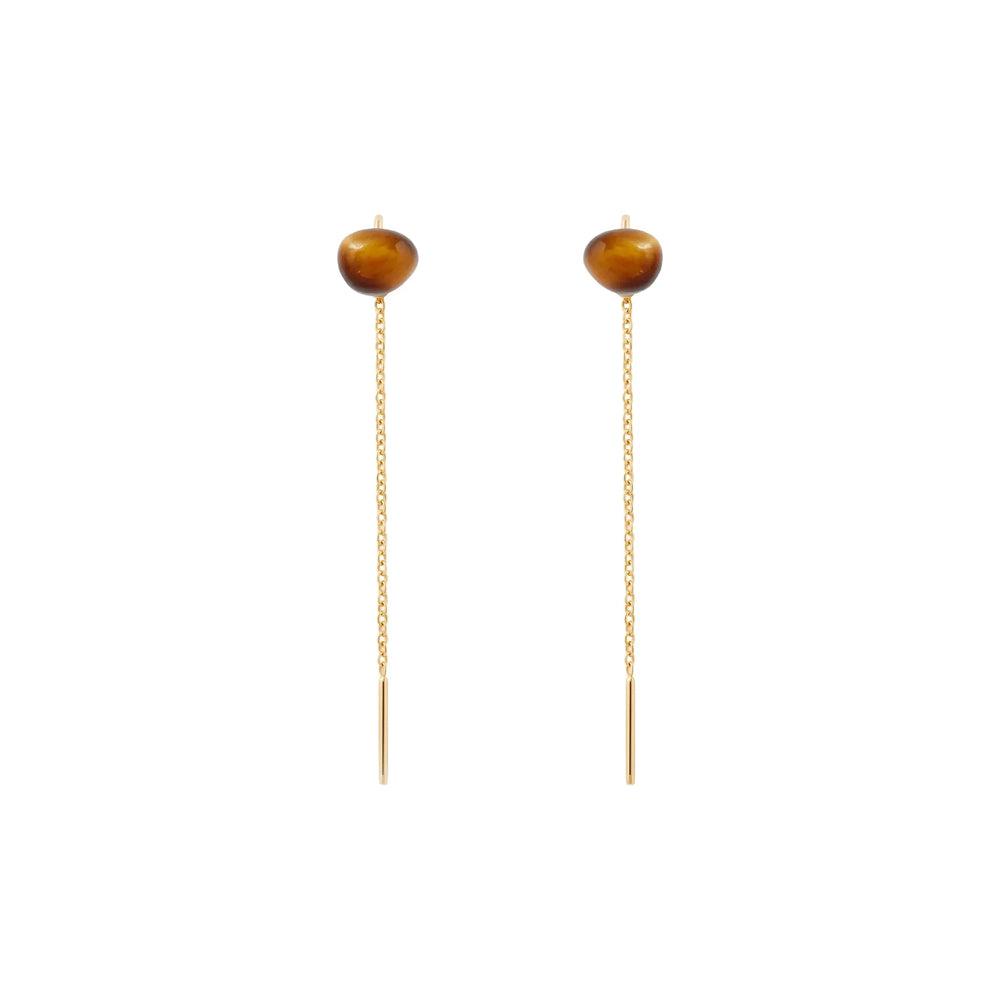 PDPAOLA Lyra naušnice - Tiger Eye