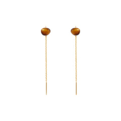 PDPAOLA Lyra naušnice - Tiger Eye