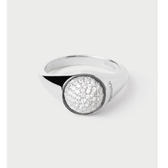 PDPAOLA Moon ring - Pave silver