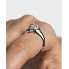 PDPAOLA Moon ring - Pave silver