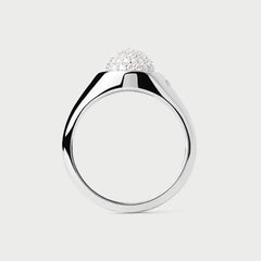 PDPAOLA Moon ring - Pave silver