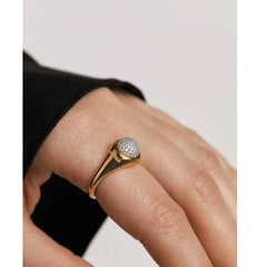 PDPAOLA Moon ring - Pave