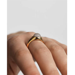 PDPAOLA Moon ring - Pave