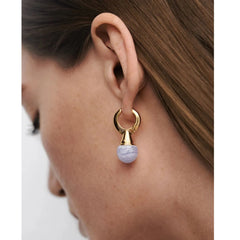 PDPAOLA Riviera earrings - Blue Lace Agate