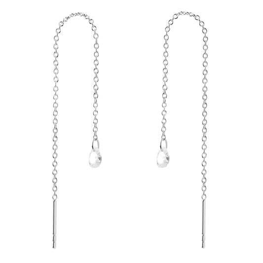 PDPAOLA Waterfall Drop Earrings - Silver