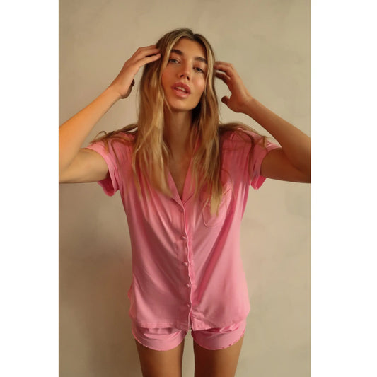 Peau Short Pajama Set - Blush