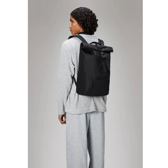 RAINS Rolltop Backpack - Black