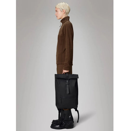 RAINS Ruksak Rolltop - Black