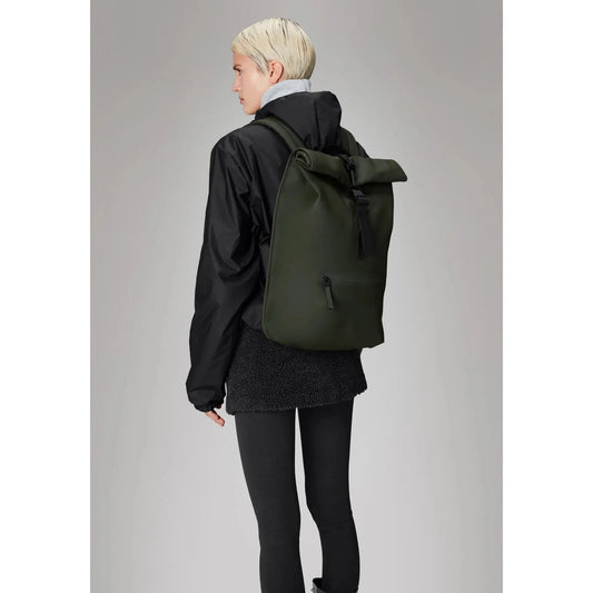 RAINS Rolltop Backpack - Green