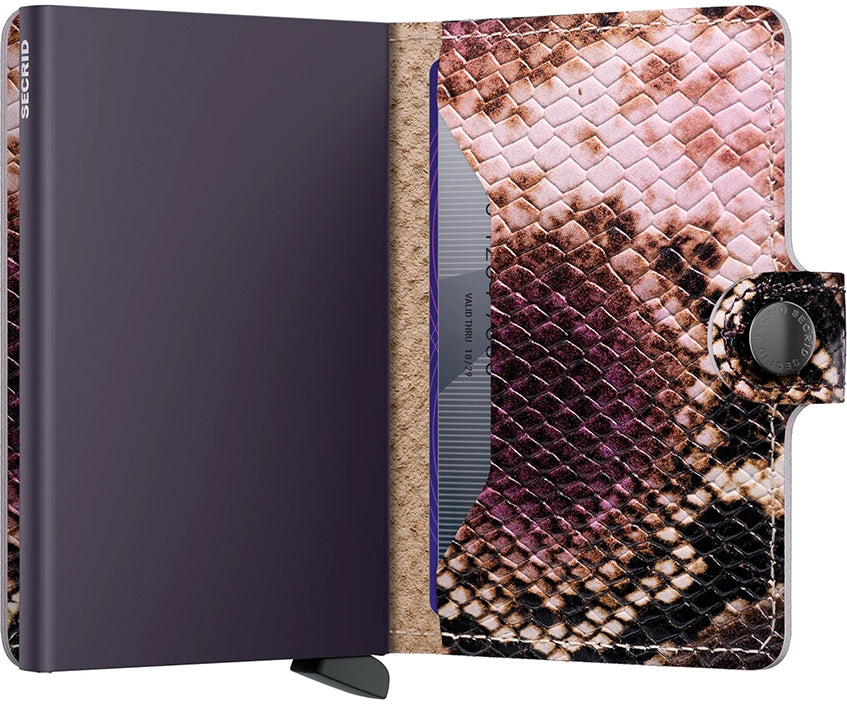 Secrid Serpent Purple Wallet - unfolded