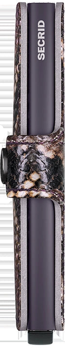 Secrid Serpent Purple Wallet - side view