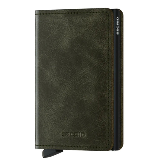 Secrid Slimwallet Vintage Olive Black Wallet