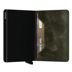 Secrid Slimwallet Vintage Olive Black Wallet