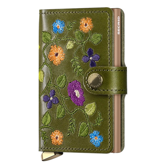 Secrid Premium Wallet Stitch Floral Olive